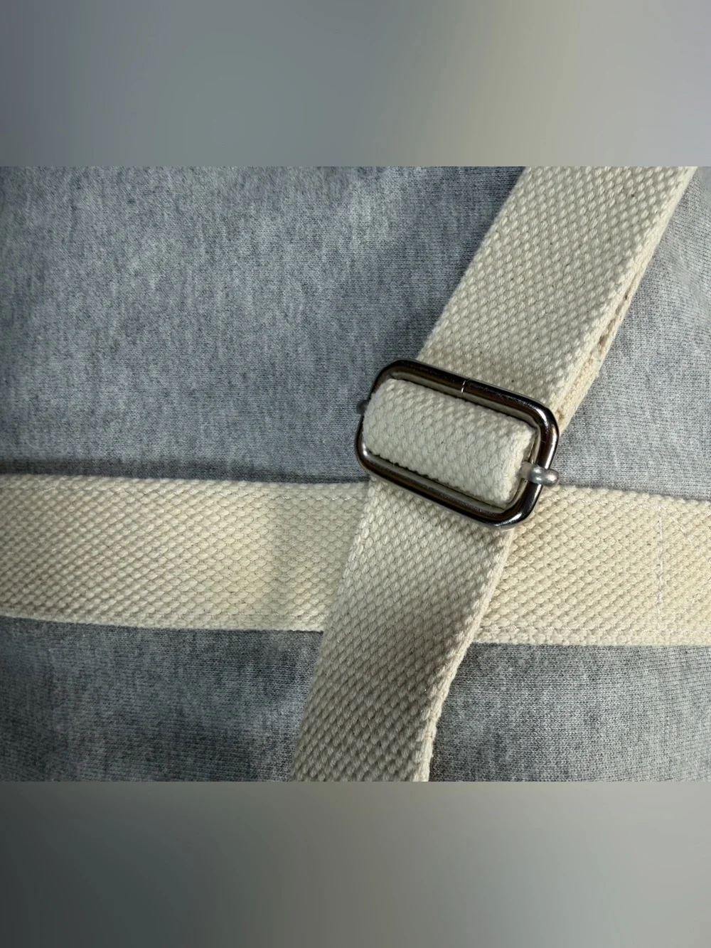Brandy Melville Gray Heather Duffle Bag w/ Matching Zip Pouch Weekend Gym Travel